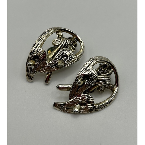 Selini Jewelry - Vintage Selini‎ Modernist Abstract Clip On Earrings